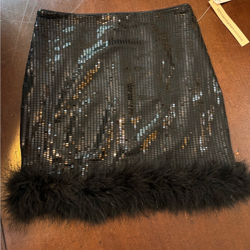 Aqua sequin skirt